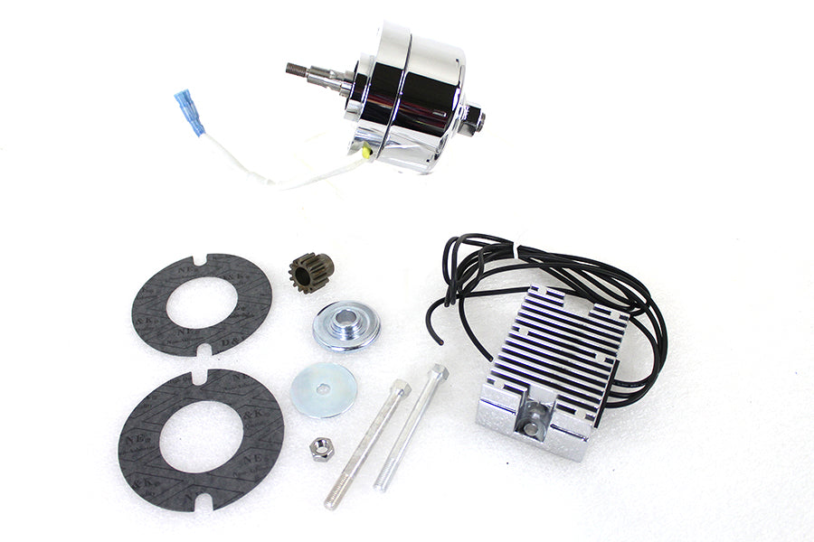 Chrome 12 Volt Alternator Generator Conversion Kit