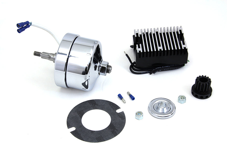 Chrome 12 Volt Alternator Generator Conversion Kit