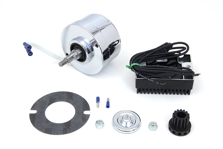 Chrome 12 Volt Alternator Generator Conversion Kit