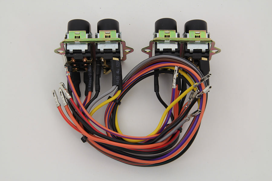 Rocker Style LED Handlebar Switch Kit Black