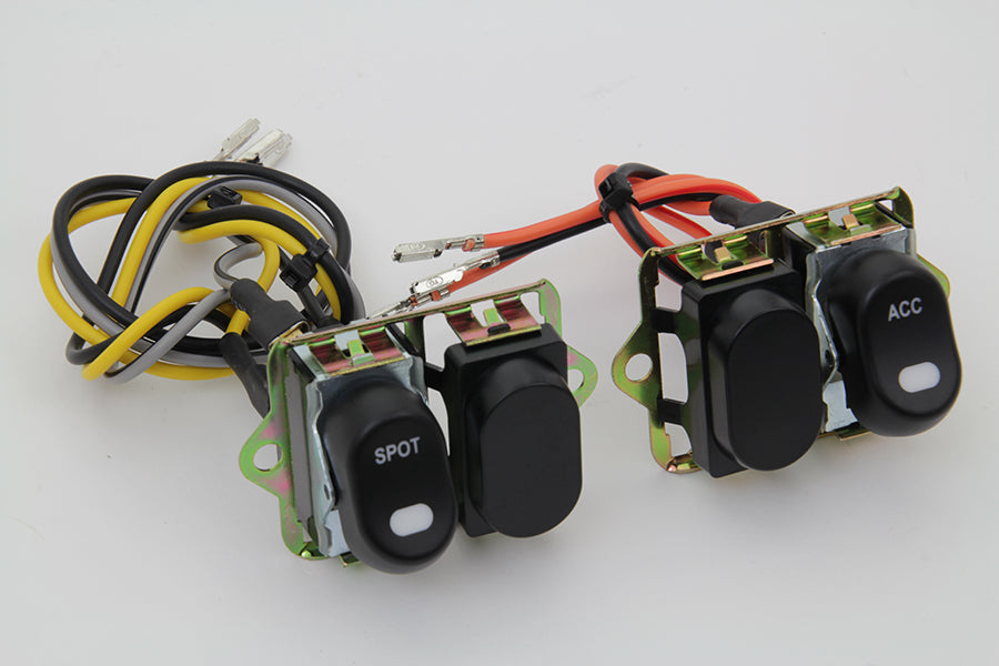 Rocker Style LED Handlebar Switch Kit Black