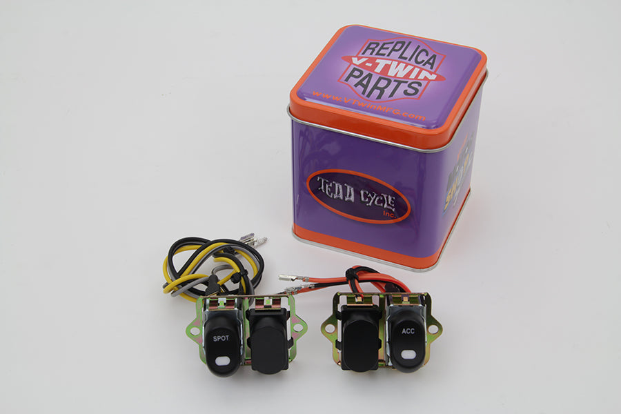 Rocker Style LED Handlebar Switch Kit Black