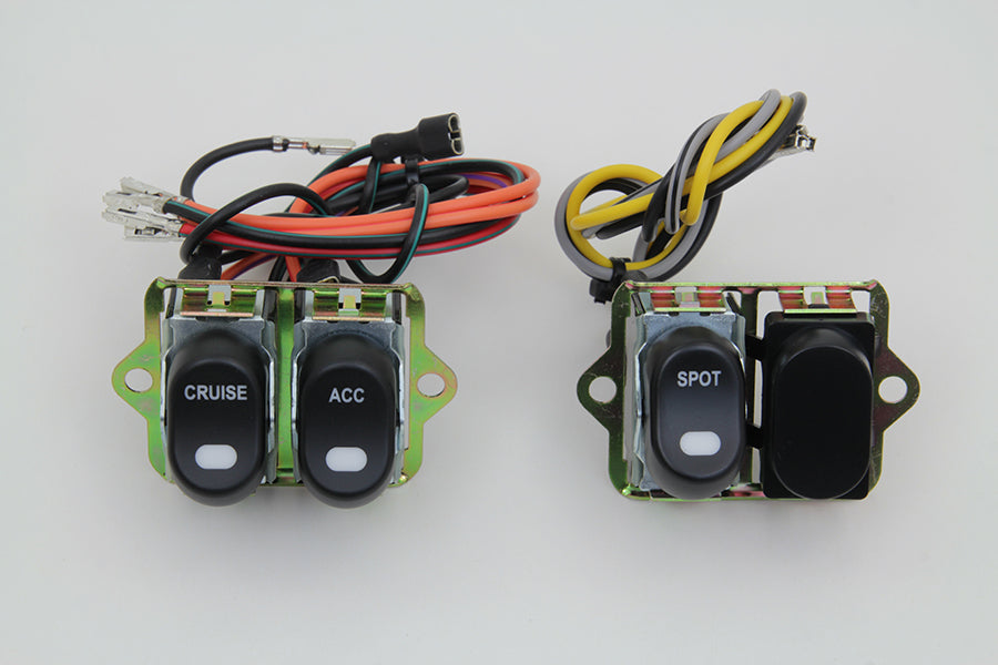 Rocker Style LED Handlebar Switch Kit Black