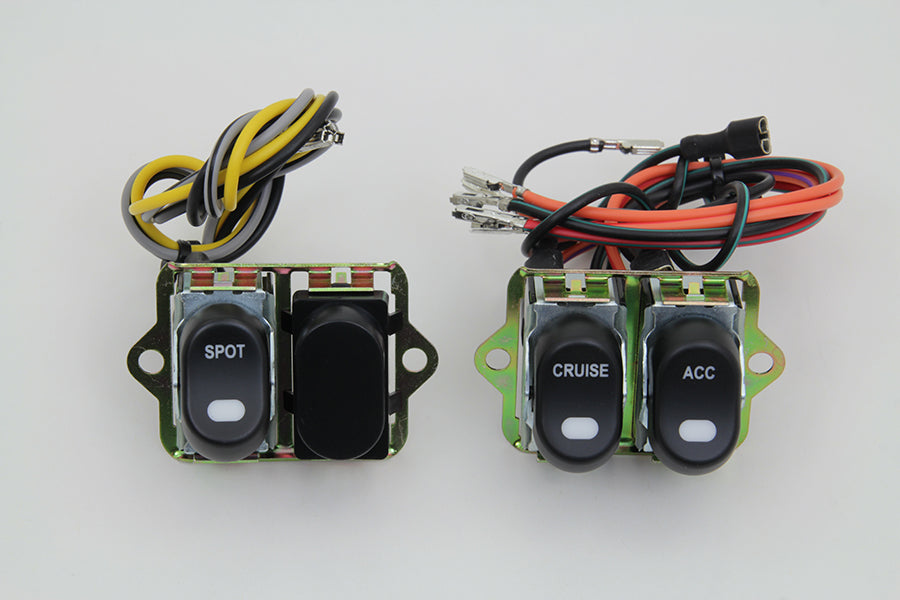 Rocker Style LED Handlebar Switch Kit Black