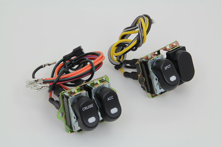 Rocker Style LED Handlebar Switch Kit Black