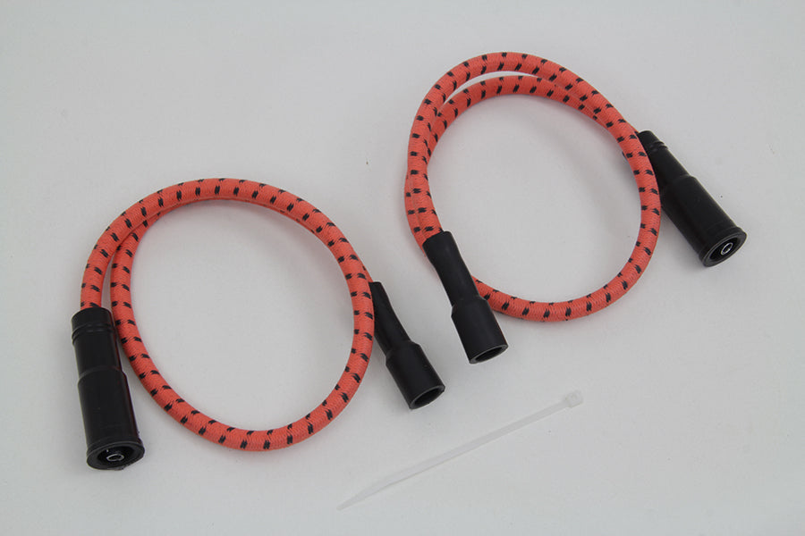 Sumax Orange with Black Tracer 7mm Spark Plug Wire Set