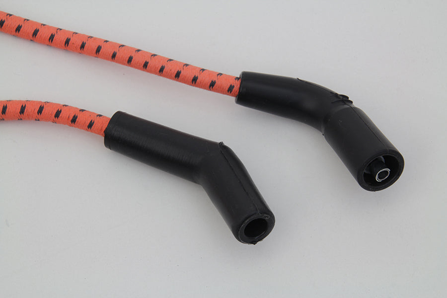 Sumax Orange with Black Tracer 7mm Spark Plug Wire Set