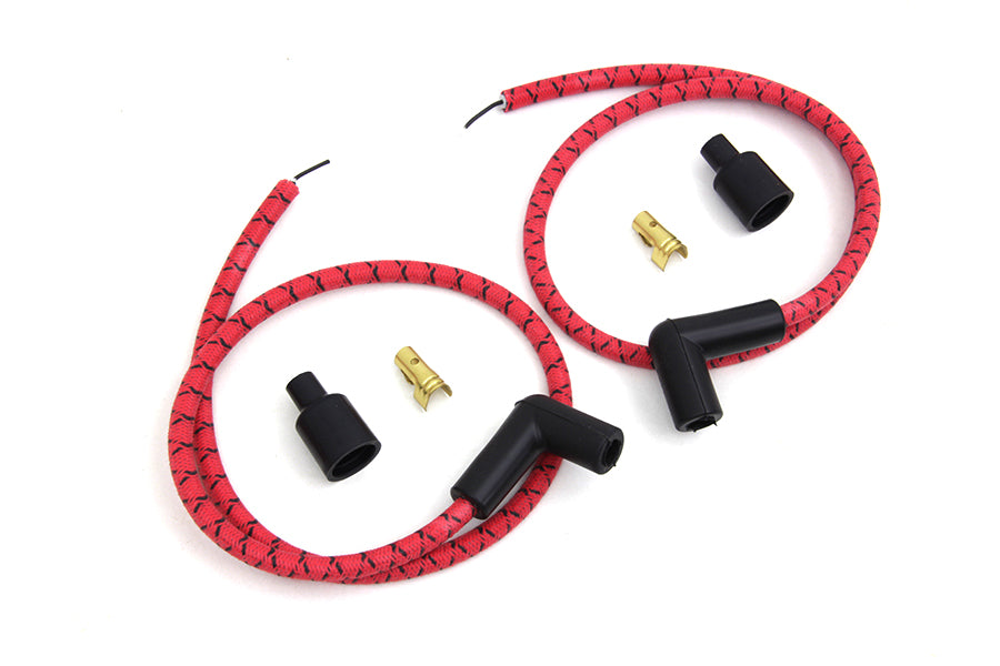 Sumax Red with Black Tracer 7mm Spark Plug Wire Set