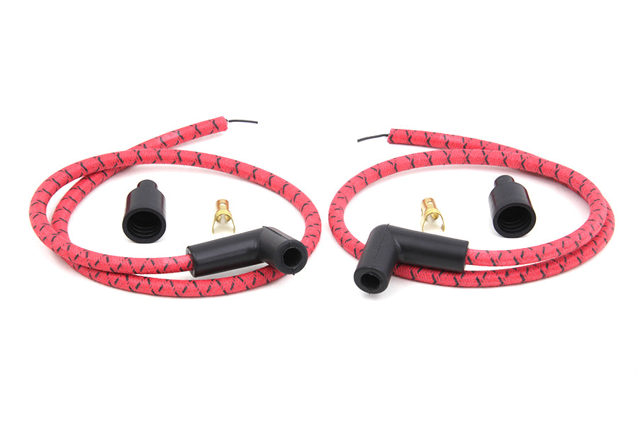 Sumax Red with Black Tracer 7mm Spark Plug Wire Set