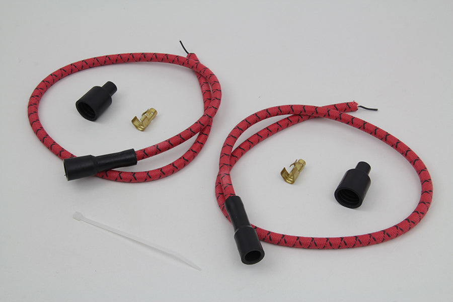Sumax Red with Black Tracer 7mm Spark Plug Wire Set
