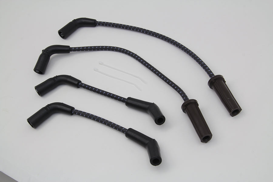 Sumax Black with Blue Tracer 7mm Spark Plug Wire Set