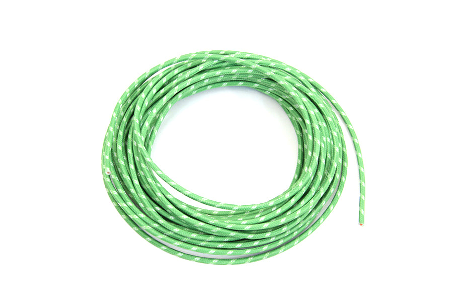 Green 25' Cloth Covered Wire