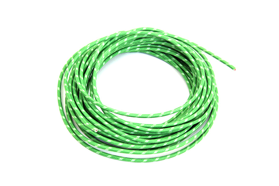 Green 25' Cloth Covered Wire