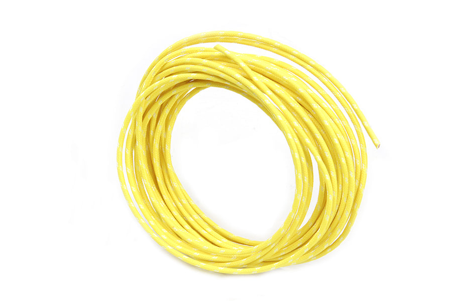 Yellow with White Dot 25' Braided Wire