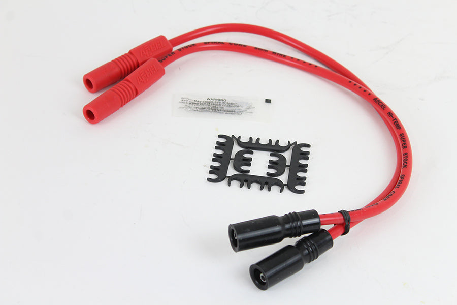 Accel 8mm S/S Spiral Core Ignition Wire Set Red