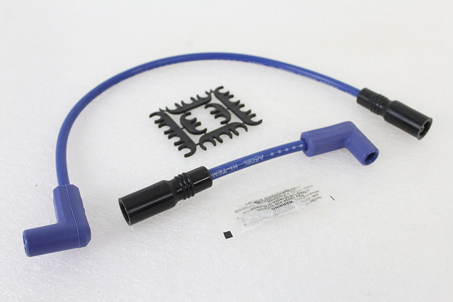 Accel 8mm S/S Spiral Core Ignition Wire Set Blue