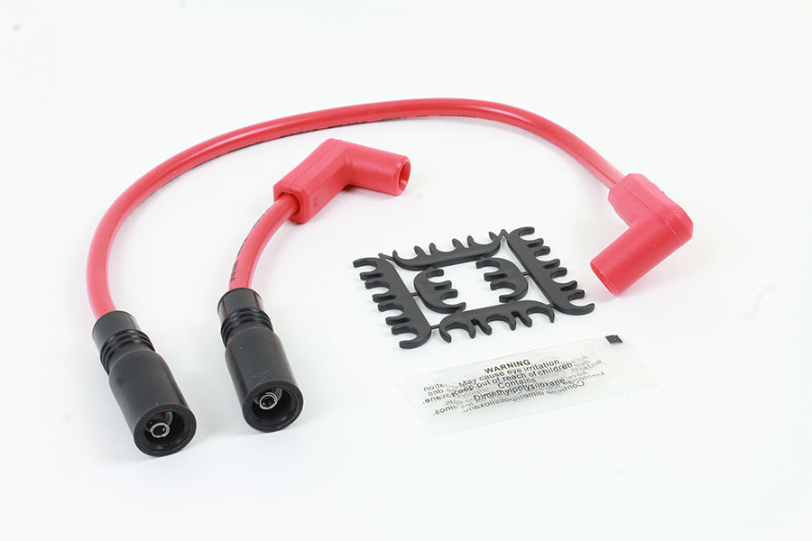 Accel 8mm S/S Spiral Core Ignition Wire Set Red