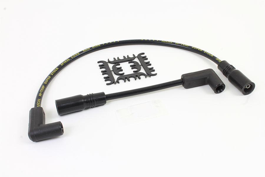 Accel 8mm S/S Spiral Core Ignition Wire Set Black