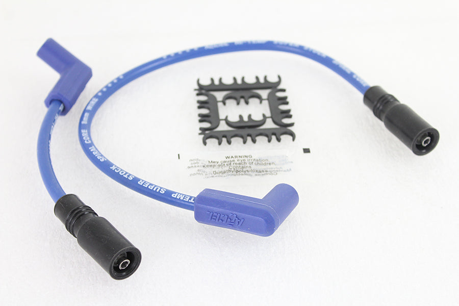 Accel 8mm S/S Spiral Core Ignition Wire Set Blue
