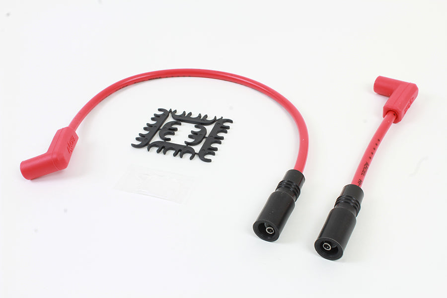 Accel 8mm S/S Spiral Core Ignition Wire Set Red