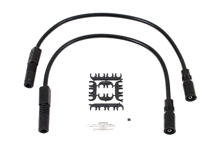 Accel 8mm S/S Spiral Core Ignition Wire Set Black