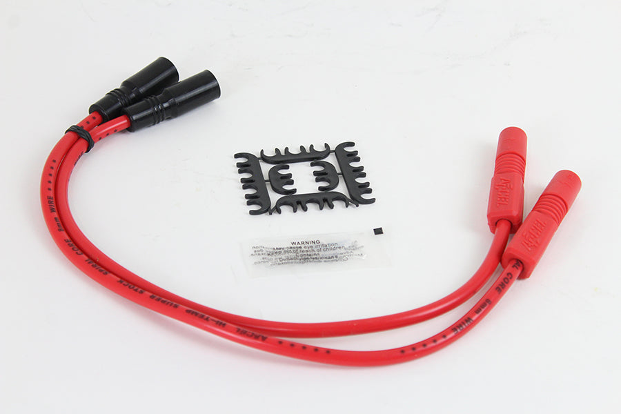 Accel 8mm S/S Spiral Core Ignition Wire Set Red