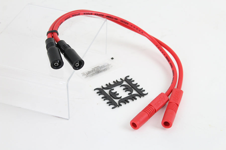 Accel 8mm S/S Spiral Core Ignition Wire Set Red