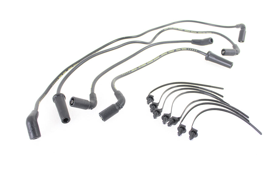 Accel 8mm S/S Spiral Core Ignition Wire Set Black