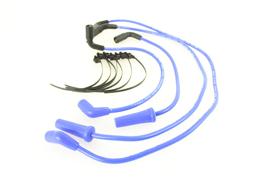 Accel 8mm S/S Spiral Core Ignition Wire Set Blue