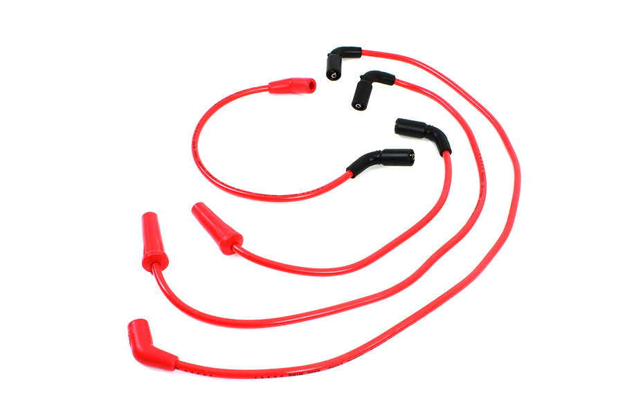Accel 8mm S/S Spiral Core Ignition Wire Set Red