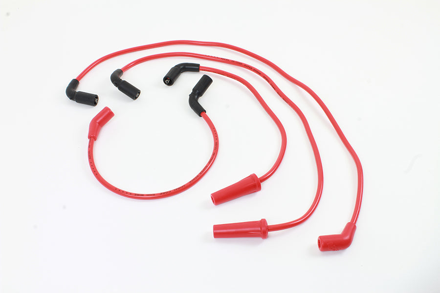 Accel 8mm S/S Spiral Core Ignition Wire Set Red