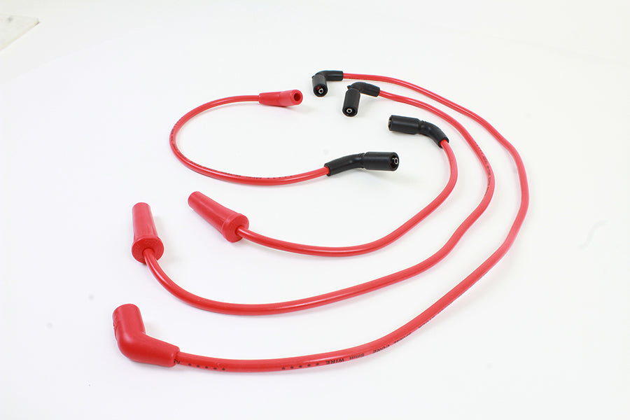 Accel 8mm S/S Spiral Core Ignition Wire Set Red