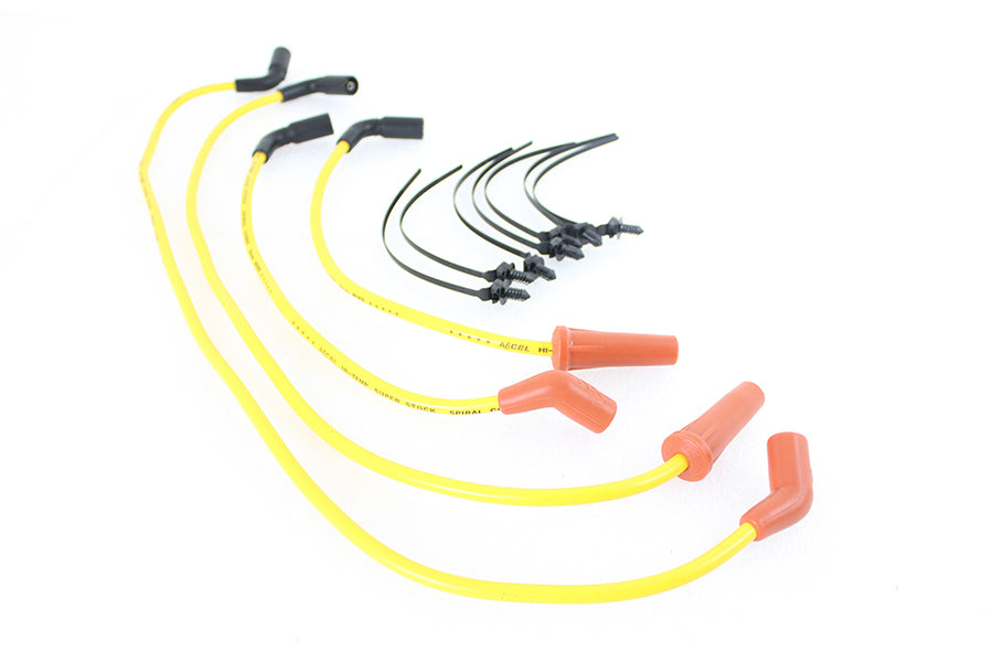 Accel 8mm S/S Spiral Core Ignition Wire Set Yellow