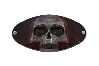Chrome Cateye LED Tail Lamp Skull Style