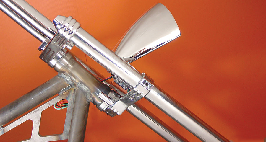 5-3/4 Half Moon Headlamp Chrome Billet