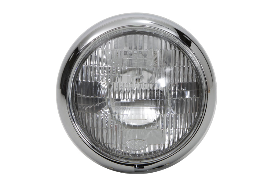 Black 7 K Headlamp with Chrome Rim