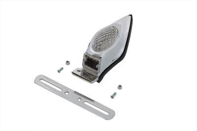 Chrome Tear Drop LED Tail Lamp Clear Lens