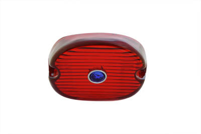 Tail Lamp Lens Laydown Style Red with Blue Dot