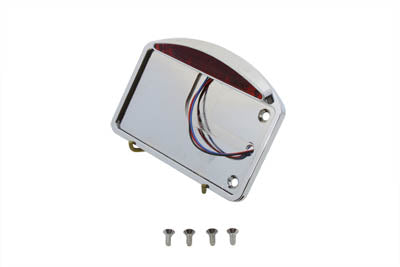 Chrome Slice LED Tail Lamp License Plate Assembly
