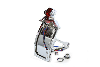 Chrome Lady Luck LED Tail Lamp Assembly