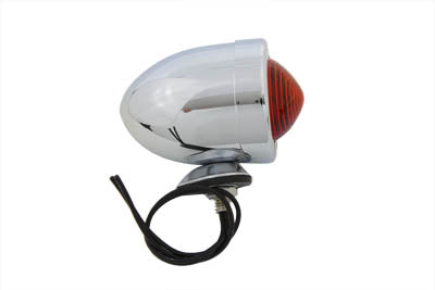Chrome Bullet Red Marker Lamp Dual Filament