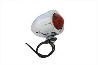 Chrome Bullet Red Marker Lamp Dual Filament