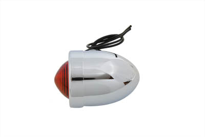 Chrome Bullet Red Marker Lamp Dual Filament