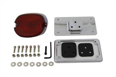 Chrome Laydown Tail Lamp License Mount Kit