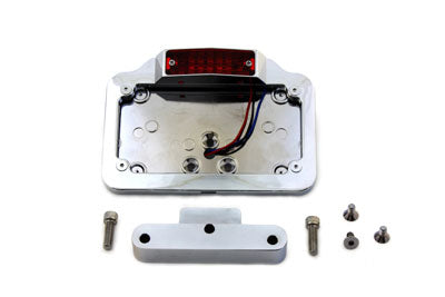 Chrome Tail Lamp and License Plate Holder Plain Style