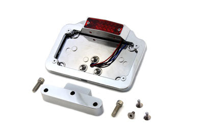 Chrome Tail Lamp and License Plate Holder Plain Style