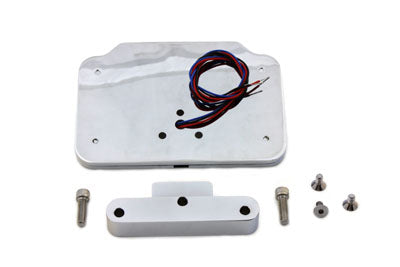 Chrome Tail Lamp and License Plate Holder Plain Style