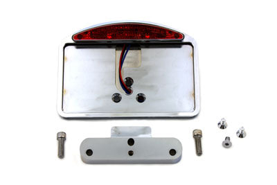 Chrome Slice LED Tail Lamp License Plate Assembly