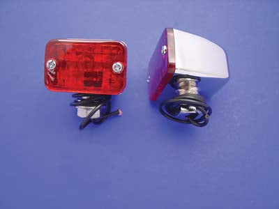 Chrome Mini Tour Marker Lamp Red Lens
