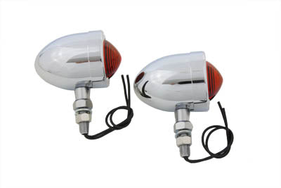Chrome Red Marker Lamp Set